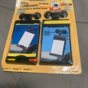 Vintage Auto Car Clip Board Holder and pad Mount, Universal Suction Cup